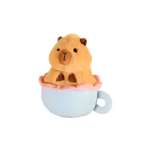Плюшевый кулон чайная чашка хот-пот капибара высота 12см Le Jil