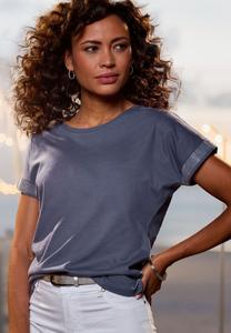 Футболка LASCANA KURZARM, Navy/Blue