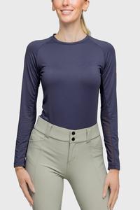 Топ с длинными рукавами и круглым вырезом, цвет: темно-синий Kastel Denmark