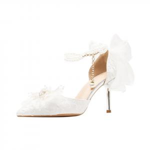 Туфли-лодочки на тонком каблуке 8 см Women's HKCP, белые в звездной коробке