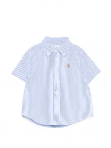 Рубашка в полоску на пуговицах POLO RALPH LAUREN KIDS, синий