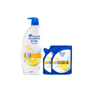 Освежающий шампунь с лимоном глубокое очищение, объем и пышность аромат фрезии и цитрусов Head&shoulders, Two-Piece Set: Refreshing Oil-Control Shampoo 1000g+Refreshing Oil-Control Shampoo 200g*2