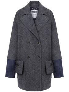 Двубортное пальто Moschino, серый