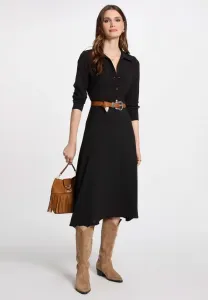 Платье-Рубашка миди Morgan, Noir