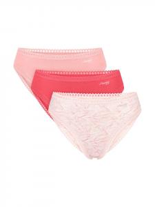 Sloggi Трусы Slip 3er Pack in Rosa/Weiß