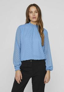 Блуза VILA MIT LANGEN ÄRMELN HIGH NECK, Blissful Blue/Blue
