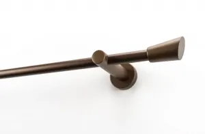 Карниз для штор GARESA "MOLIS", 1 направляющая, желаемая длина, комплект для штор, выдвижной, настенный монтаж, клин, без колец 120 см, Ø 20 мм, цвет bronzefarben