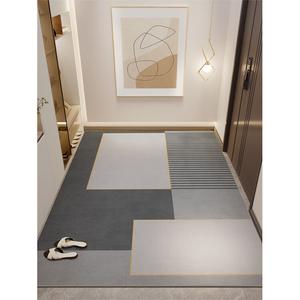 Xinglianxin Ковер 140х140 см из ПВХ для прихожей, легко режется и чистится, цвет светлый туман