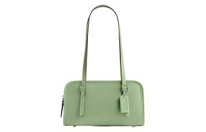 COACH Сумка через плечо из мягкой кожи среднего размера светло-фисташкового цвета