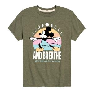 Футболка Disney с Микки Маусом «Дыхание» для мальчиков 8–20 лет Licensed Character, зеленый
