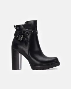 Женские ботильоны черного цвета с застежкой-молнией Refresh