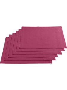 Redbest  Набор хлопковых салфеток под тарелки, 6 штук, цвет «Сиэтл» ягодный