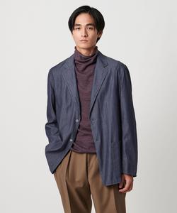 Однобортная джинсовая больничная куртка с двумя пуговицами United Arrows, цвет Navy