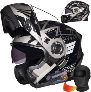 Шлем Halying модульный, черный / серый