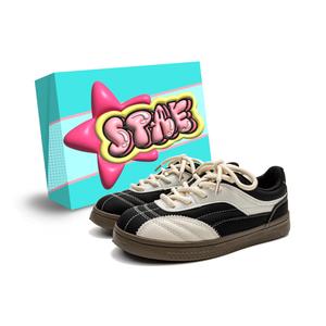 Женские нескользящие износостойкие низкие кроссовки для скейтбординга STAE, White Red