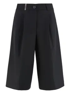 Шорты-бермуды со складками Peserico, черный