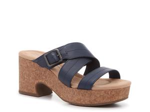 Сандалии Clarks Nerisa Holly Platform Sandal, Navy Leather
