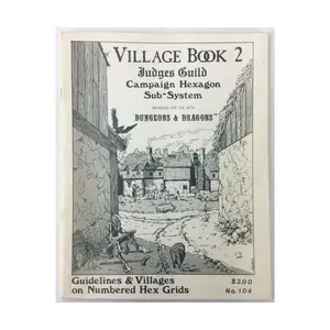 Village Book #2 (1st Printing), Dungeons & Dragons Fantasy Supplements - Maps (Judges Guild), мягкая обложка