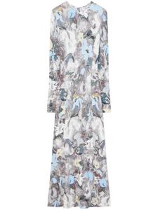 Tory Burch платье миди из джерси с принтом, синий