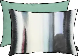 АПЭЛТ декоративная подушка "Флинн", двусторонний чехол без наполнения, 1 шт APELT 41х61 см, бирюзовый