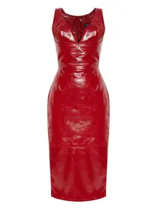 Платье миди с V-образным вырезом DSQUARED2, красный