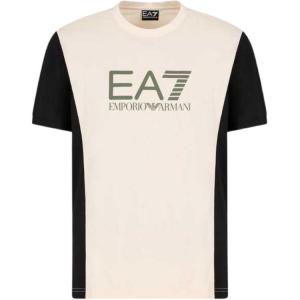 Футболка EA7 FW24 мужская бежевая EMPORIO ARMANI