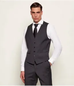 Огромный шерстяной жилет slim fit Boss, графитовый