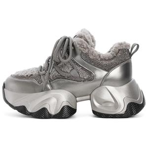 Женские кроссовки с низким верхом, нескользящие, износостойкие, амортизирующие, увеличивающие рост DAPHNE, Gray