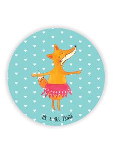 Mr. & Mrs. Panda Магнит на холодильник в виде лисы-балерины, без слов, бирюзового пастельного цвета