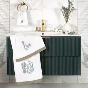 Linum Home Textiles Турецкий хлопок Aaron Набор из 3 украшенных полотенец
