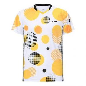 Футболка бадминтонная одежда игровая рубашка Li-Ning, белый