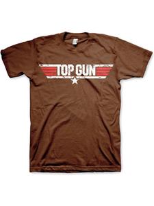 Коричневая футболка TOP GUN