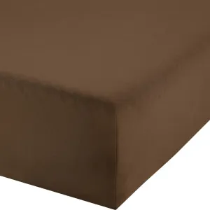 Простыня на резинке Boxspring Freising, темно-коричневая, 140x200 см - 160x220 см Erwin Müller