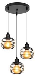 Подвесной светильник Nettlife Walburga 3-flammig, черный - металл - 24 x 139 x 30 см