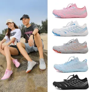 Заземляющие обувь с медью, походная обувь для ходьбы босиком для женщин и мужчин с невропатией, походная обувь с медью, удобная, нескользящая и легкая Generic, серый