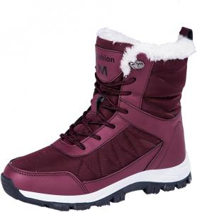 Ботинки Women's Winter Snow Boots - Insulated Warm with Plush Cozy Lining, Waterproof & Snow-Ready | Stylish All-Day Comfort for Daily Wear, Work & Outdoor Hiking Obnoxi, Wine Red