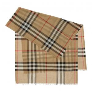 Шерстяной шелковый вязаный шарф Men's Yellow Burberry, желтый