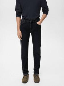 Джинсы Patrick Slim Fit из хлопка с добавлением синтетики Mango, Black