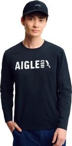 Футболка Eggl RP Casual с длинными рукавами и логотипом, защищающая от УФ-излучения Aigle, черный