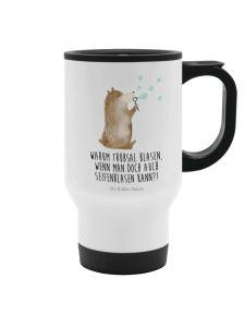 Mr. & Mrs. Panda Дорожная кружка «Белый медведь» с мыльными пузырями и надписью