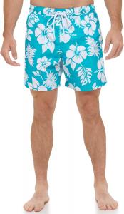 Мужские стандартные плавки-шорты Calvin Klein с защитой от ультрафиолета, быстросохнущие, с завязками и узором, Atlantis Aloha
