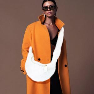 Искусственный мех плюшевая сумка через плечо FASHNZFAB, белый