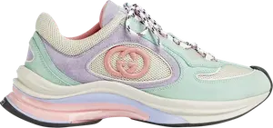 Кроссовки Gucci Wmns Run Sneaker 'Turquoise Lilac', разноцветный