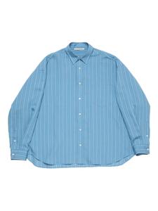 Полосатая рубашка на пуговицах Acne Studios, синий