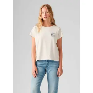 Футболка с коротким рукавом Levi's Graphic Boxy, бежевый