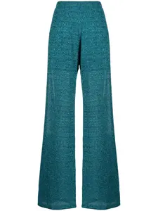 Широкие брюки с эффектом металлик Amen, синий