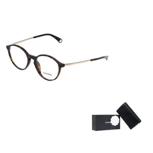 Ацетатная оправа для очков неправильной формы унисекс в черепаховом цвете CHANEL, коричневый