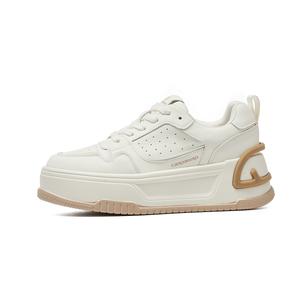 Женские низкие скейтерские кроссовки CARDANRO, бежево-фиолетовые