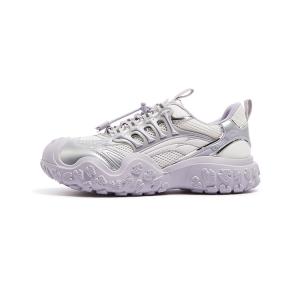 CAMEL Дышащие нескользящие женские кэжуал кеды низкие бежево-серебристо-фиолетовые сетчатые, цвет Beige/Silver/Purple (Mesh)