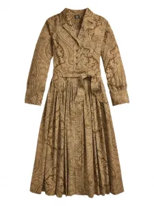 Платье Gemma с поясом и принтом пейсли Ralph Lauren RRL, коричневый